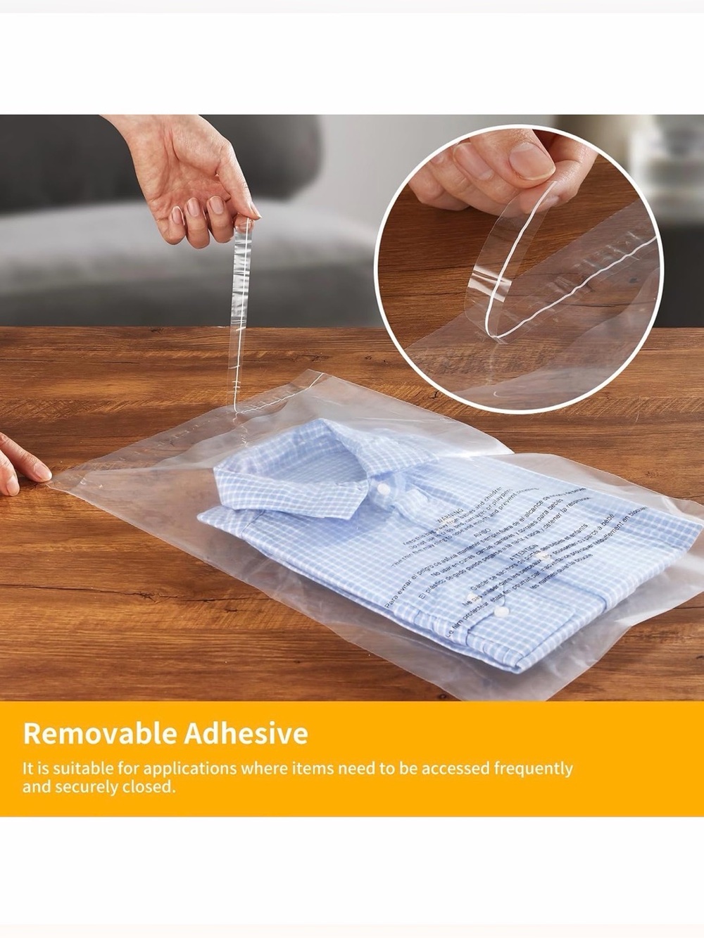 50PC 12”x15” Clear Plastic Bags - Picture 7 of 8